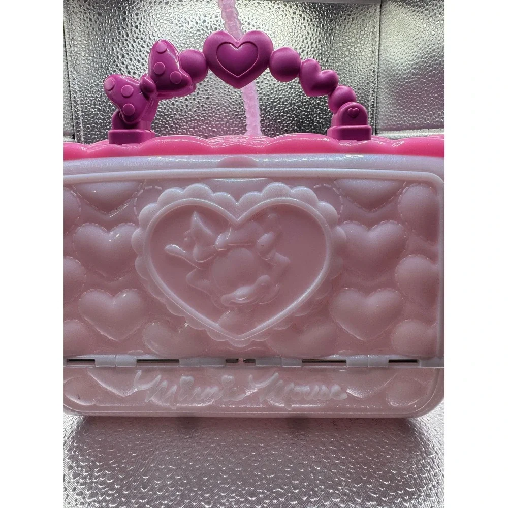 Disney Minnie Mouse Bow-Fabulous Pink Heart Hardshell‎ Purse Toy Crossbody Bag